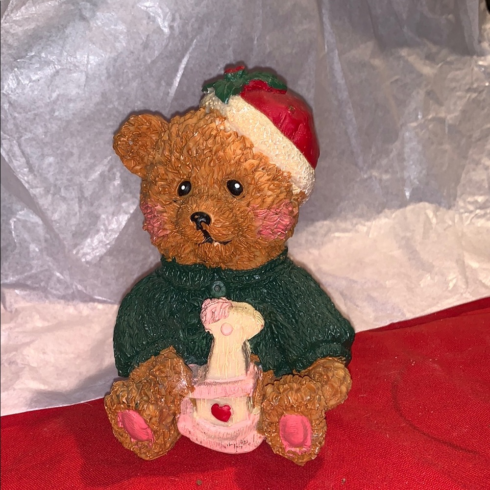Christmas Bear K’s Collection Vintage Bear with Rocking Horse